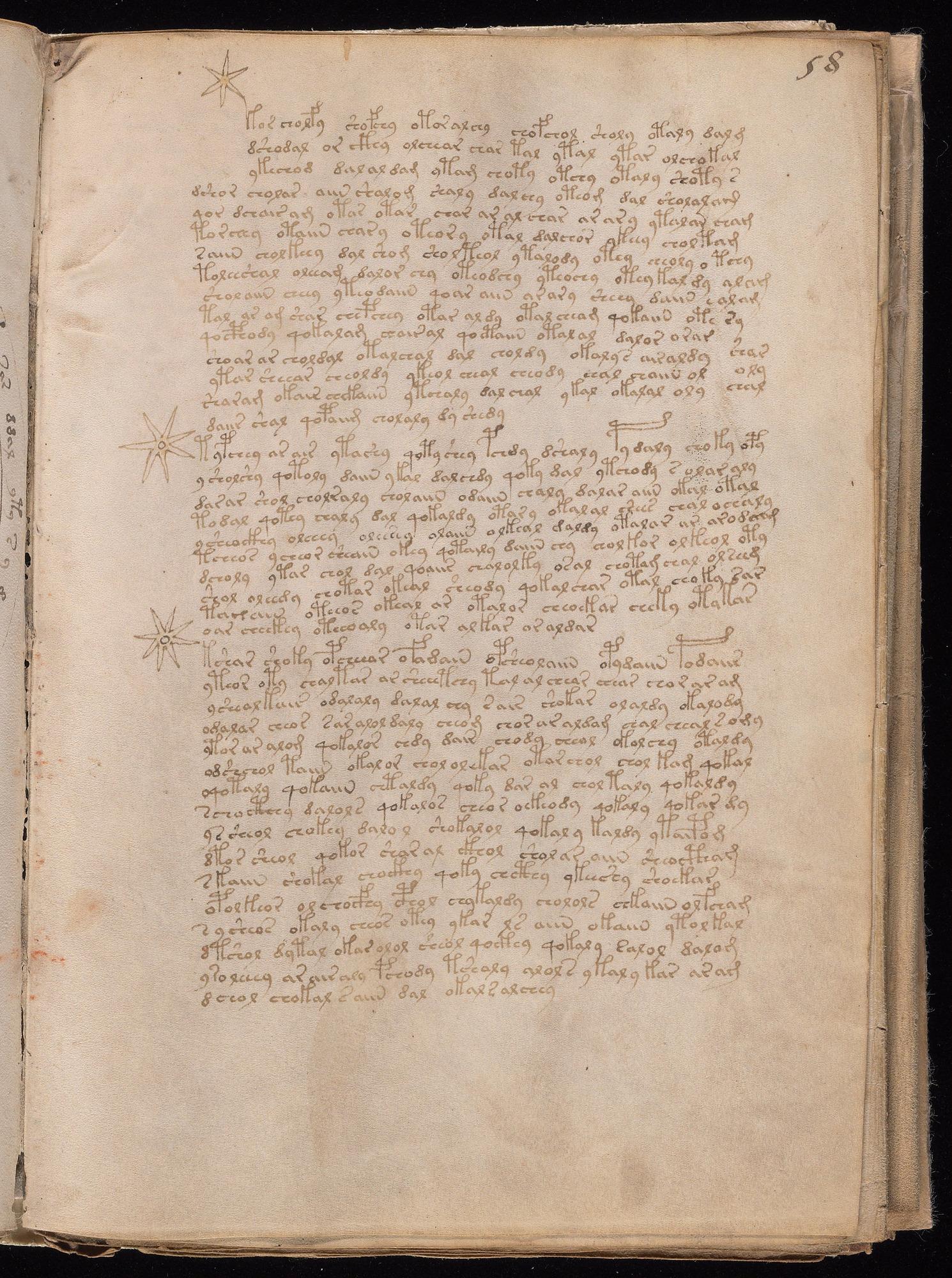 Voynich Manuscript folio f58r — Beinecke MS 408
